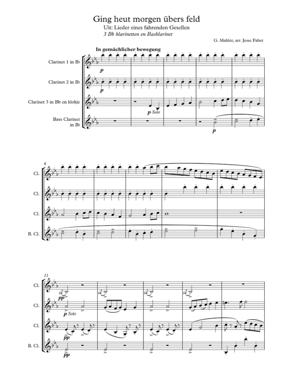 Ging heut' morgen übers Feld - Mahler